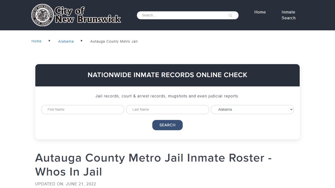 Autauga County Metro Jail Inmate Roster - Whos In Jail - New Brunswick